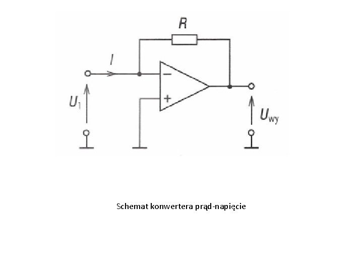 Schemat konwertera prąd-napięcie 