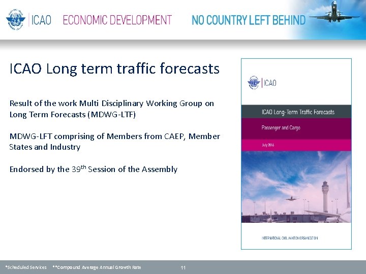 ICAO Long term traffic forecasts Result of the work Multi Disciplinary Working Group on