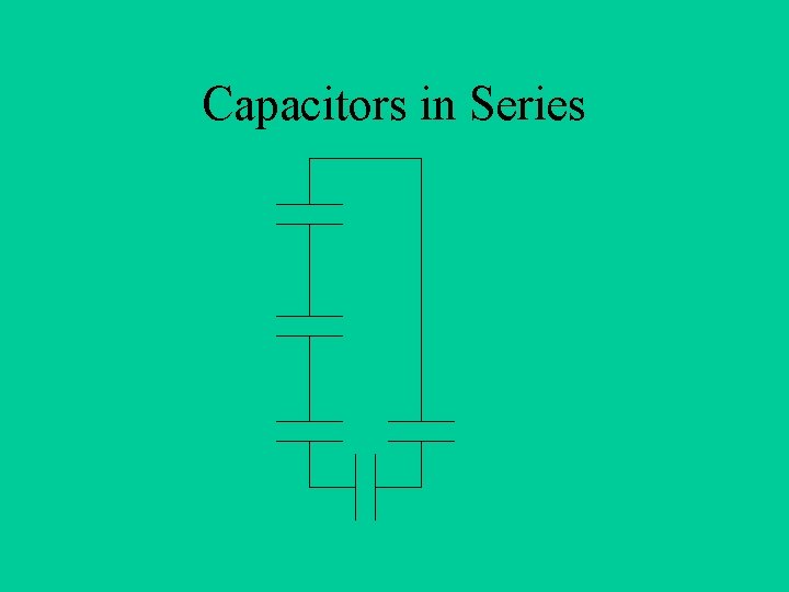Capacitors in Series 