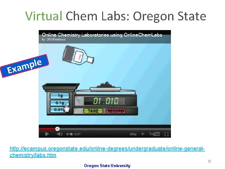Virtual Chem Labs: Oregon State e l p m Exa http: //ecampus. oregonstate. edu/online-degrees/undergraduate/online-generalchemistry/labs.