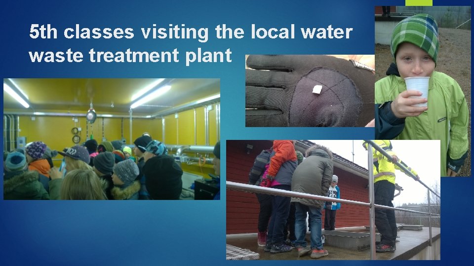 5 th classes visiting the local water waste treatment plant 
