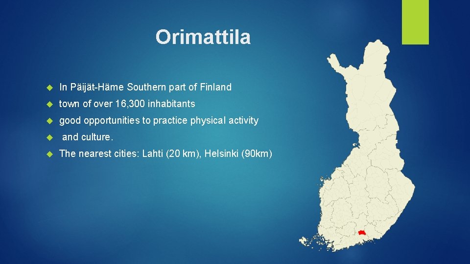 Orimattila In Päijät-Häme Southern part of Finland town of over 16, 300 inhabitants good