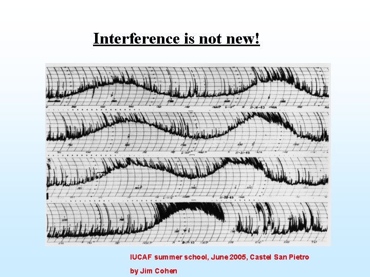 Interference is not new! IUCAF summer school, June 2005, Castel San Pietro by Jim