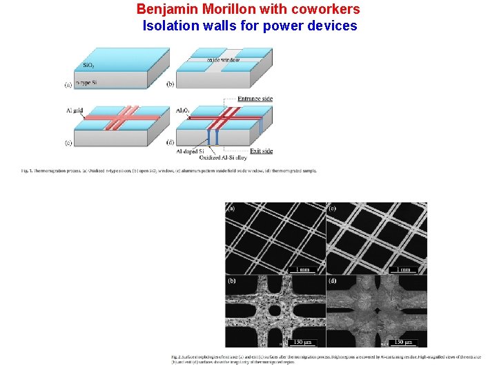 Benjamin Morillon with coworkers Isolation walls for power devices Benjamin Morillon with coworkers Isolation walls for power devices