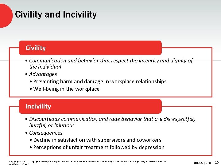 Civility and Incivility Civility • Communication and behavior that respect the integrity and dignity