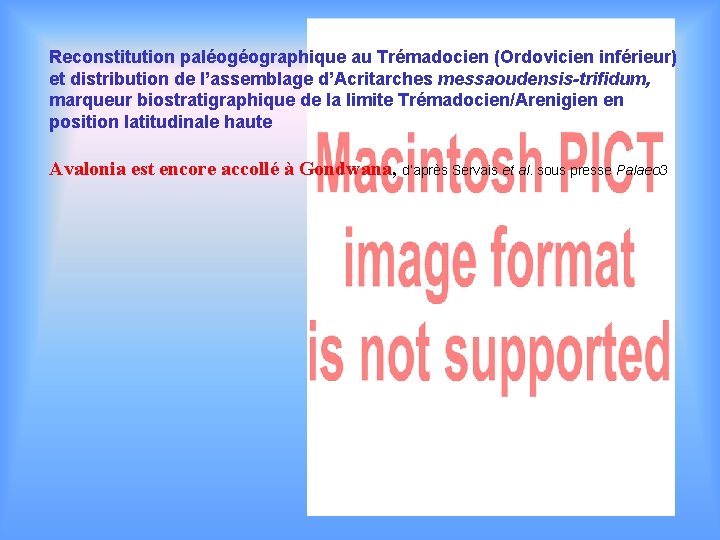 Reconstitution paléogéographique au Trémadocien (Ordovicien inférieur) et distribution de l’assemblage d’Acritarches messaoudensis-trifidum, marqueur biostratigraphique