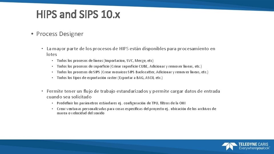 HIPS and SIPS 10. x • Process Designer • La mayor parte de los