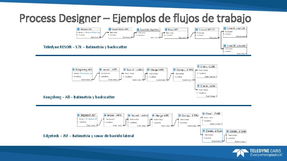 Process Designer – Ejemplos de flujos de trabajo Teledyne RESON – S 7 K