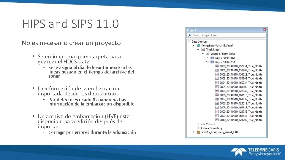 HIPS and SIPS 11. 0 No es necesario crear un proyecto • Seleccionar cualquier