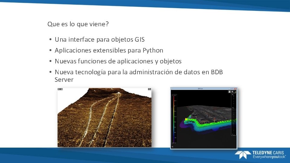 Que es lo que viene? • • Una interface para objetos GIS Aplicaciones extensibles