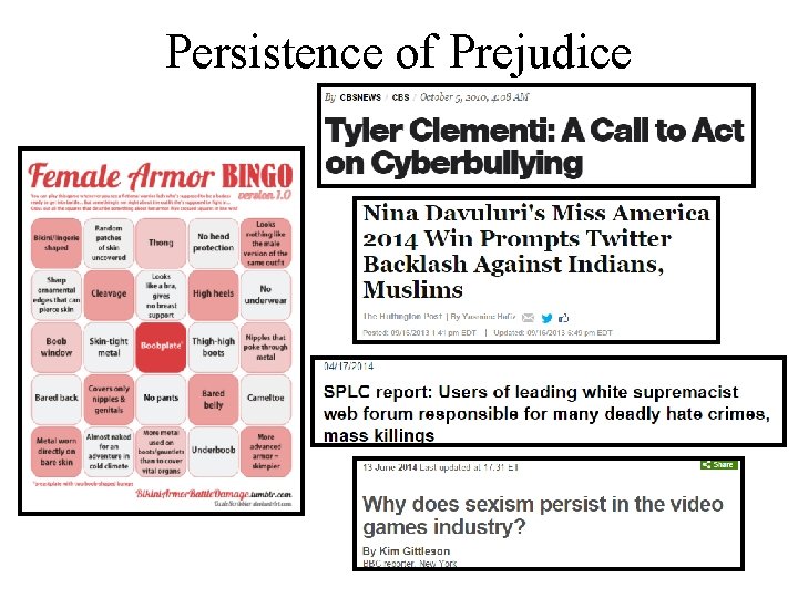 Persistence of Prejudice 