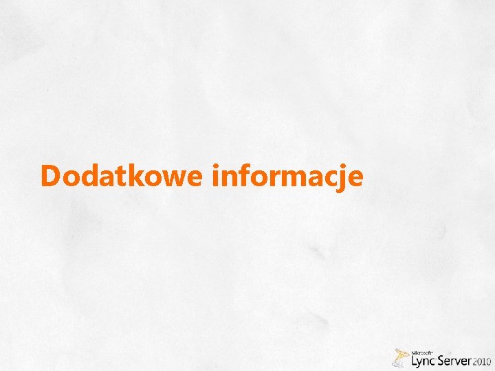 Dodatkowe informacje 