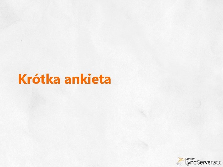 Krótka ankieta 