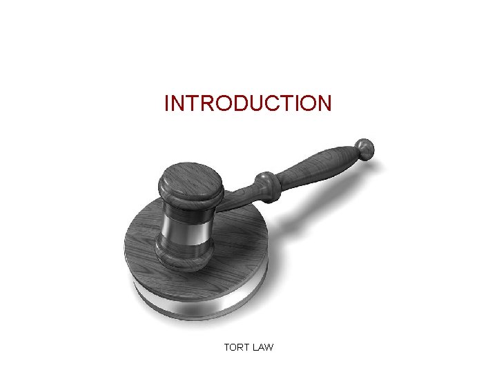INTRODUCTION TORT LAW 