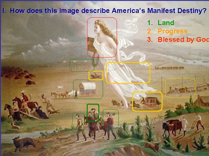 I. Preview: How does this image describe America’s Manifest Destiny? Manifest Destiny 1. 2.