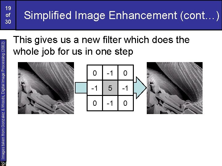 Images taken from Gonzalez & Woods, Digital Image Processing (2002) 19 of 30 Simplified