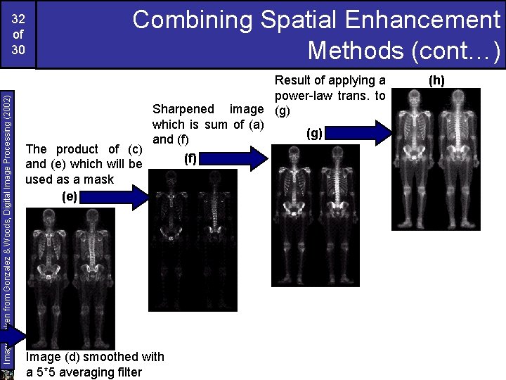 Images taken from Gonzalez & Woods, Digital Image Processing (2002) 32 of 30 Combining