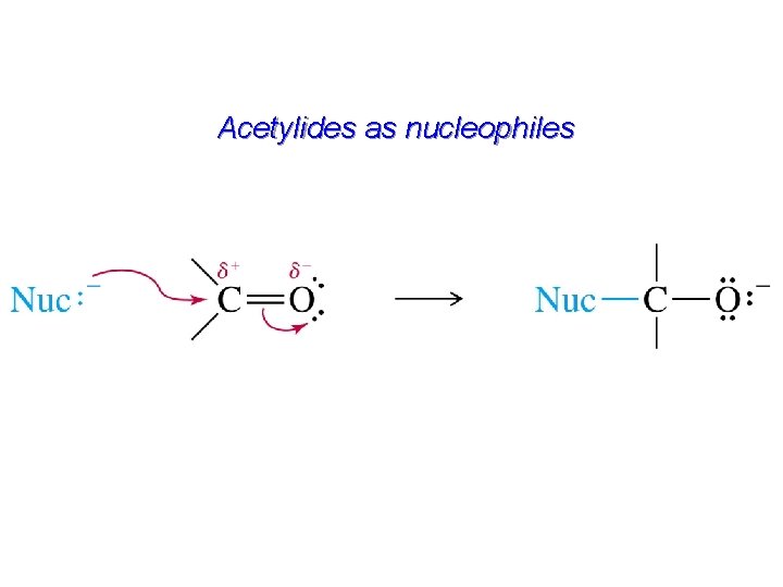 Acetylides as nucleophiles 