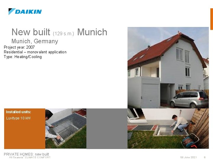 New built (129 s. m. ) Munich, Germany Project year: 2007 Residential – monovalent