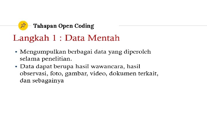 Tahapan Open Coding 