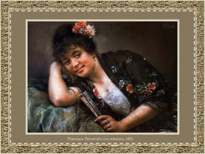 Flamenca Recostada con Abanico, 1891 