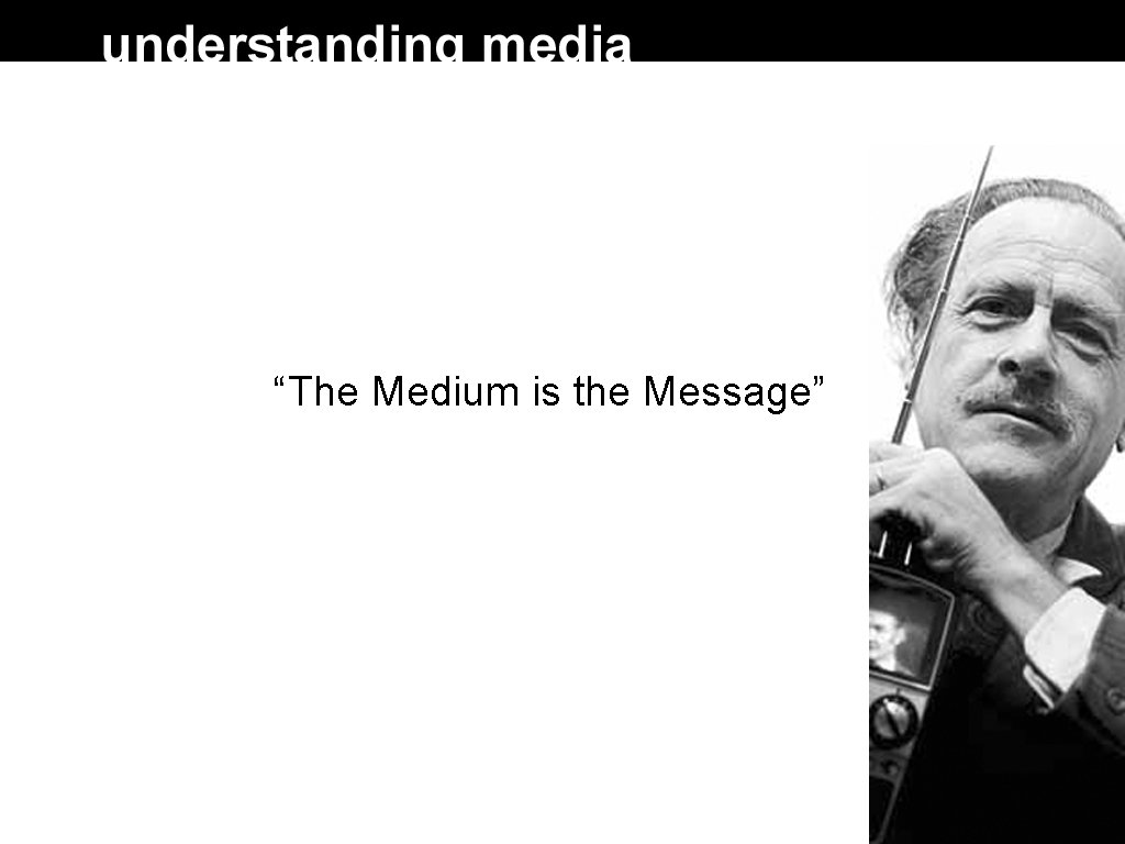 “The Medium is the Message” 