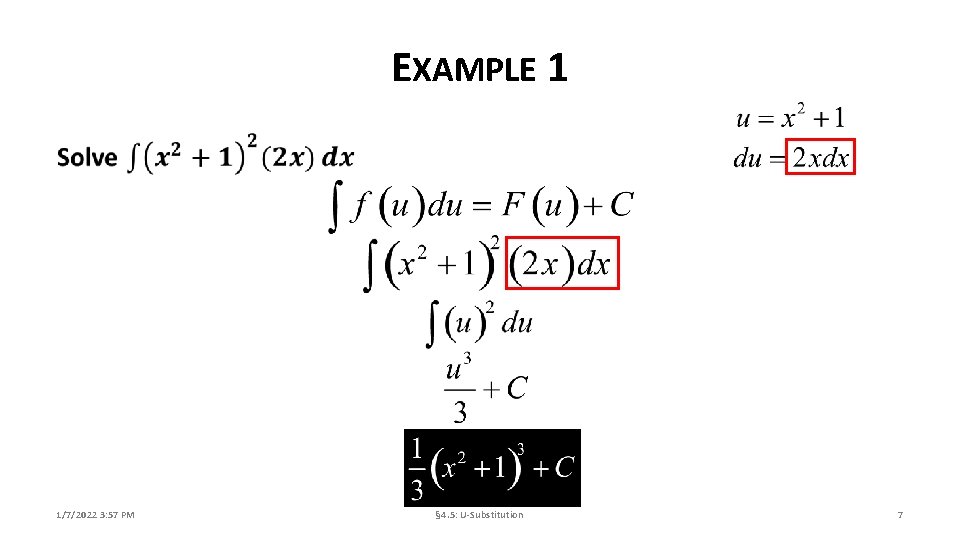 USUBSTITUTION Section 4 5 Calculus BC APDual Revised
