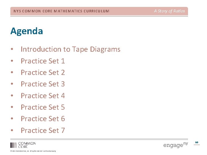 NYS COMMON CORE MATHEMATICS CURRICULUM A Story of Ratios Agenda • • Introduction to