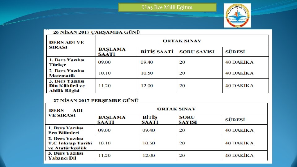 Ulaş İlçe Milli Eğitim 