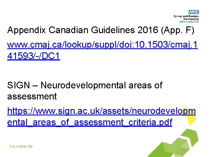 Appendix Canadian Guidelines 2016 (App. F) www. cmaj. ca/lookup/suppl/doi: 10. 1503/cmaj. 1 41593/-/DC 1