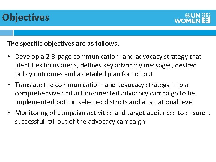Objectives The specific objectives are as follows: • Develop a 2 -3 -page communication-