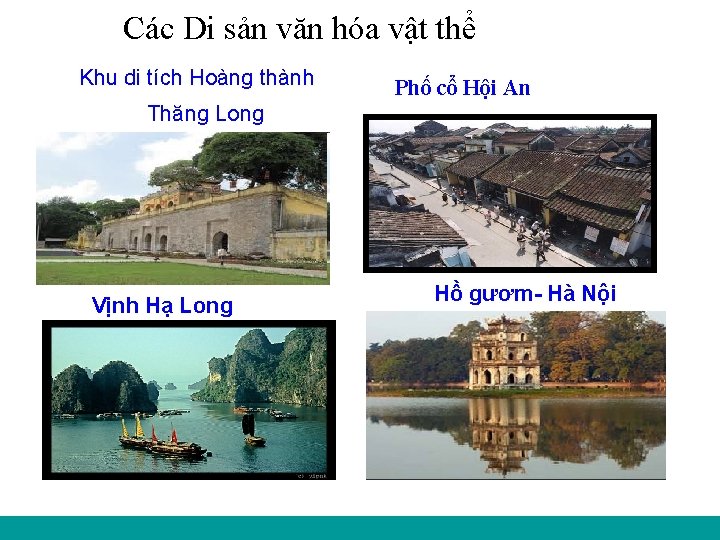 Các Di sản văn hóa vật thể Khu di tích Hoàng thành Phố cổ