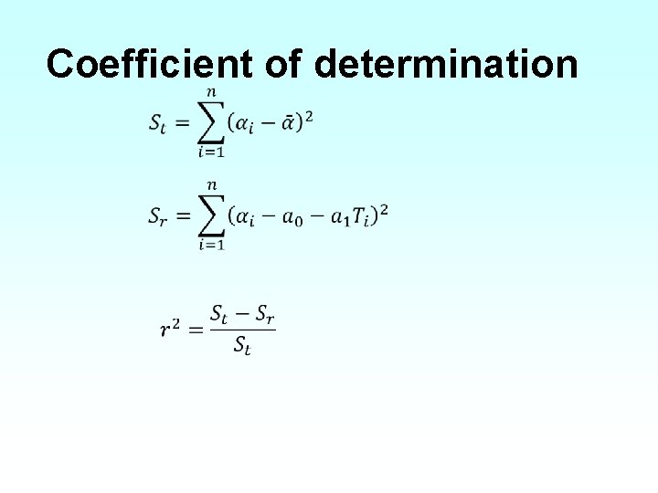 Coefficient of determination 