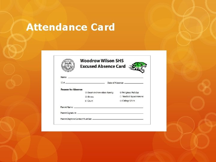 Attendance Card 