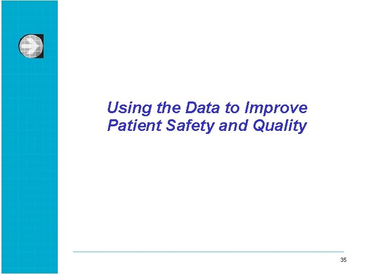 Using the Data to Improve Patient Safety and Quality 35 35 