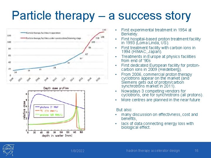 Particle therapy – a success story • • First experimental treatment in 1954 at