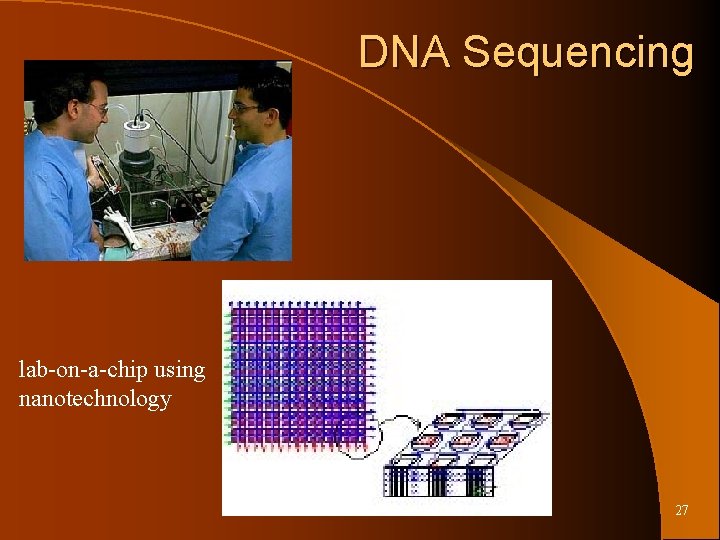 DNA Sequencing lab-on-a-chip using nanotechnology 27 