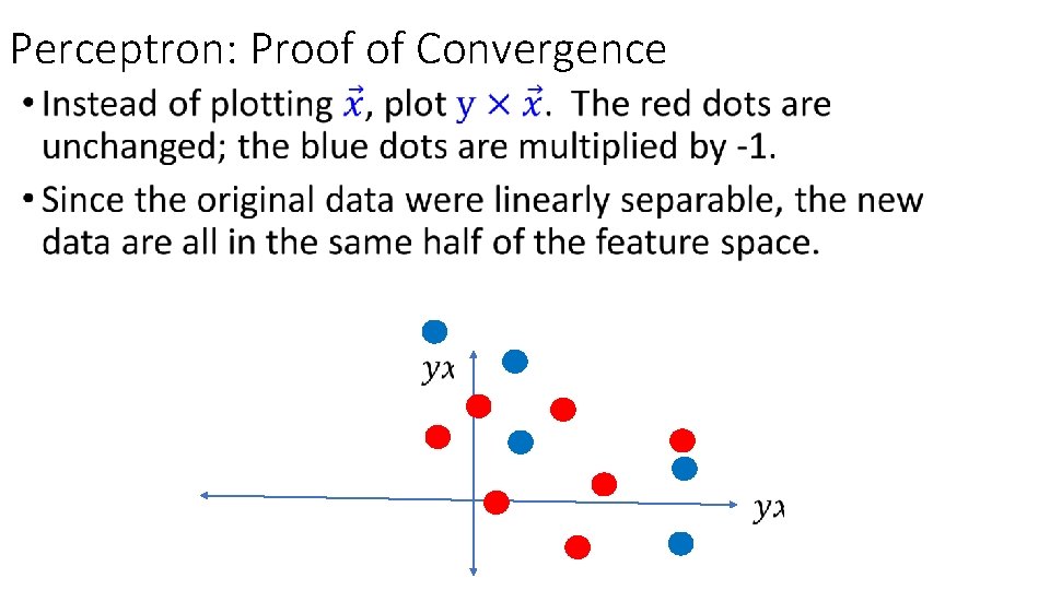 Perceptron: Proof of Convergence • Perceptron: Proof of Convergence •