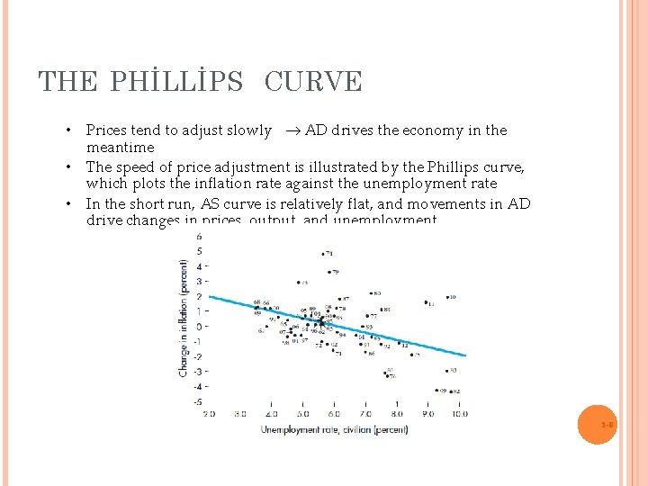 THE PHİLLİPS CURVE • Prices tend to adjust slowly AD drives the economy in