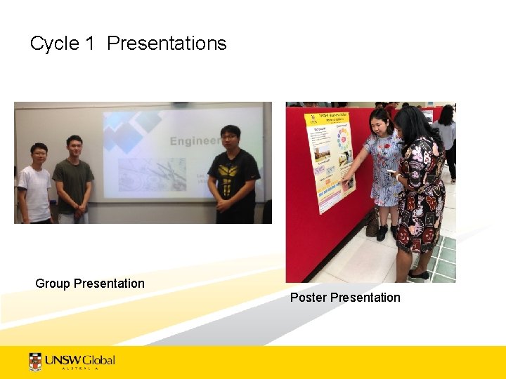 Cycle 1 Presentations Group Presentation Poster Presentation 