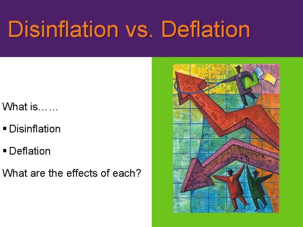 Disinflation vs. Deflation What is…… § Disinflation § Deflation What are the effects of