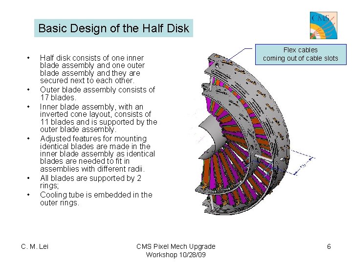 Basic Design of the Half Disk • • • Half disk consists of one