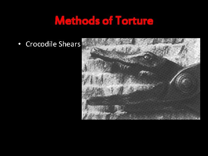 Methods of Torture • Crocodile Shears 