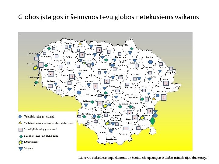 Globos įstaigos ir šeimynos tėvų globos netekusiems vaikams Lietuvos statistikos departamento ir Socialinės apsaugos