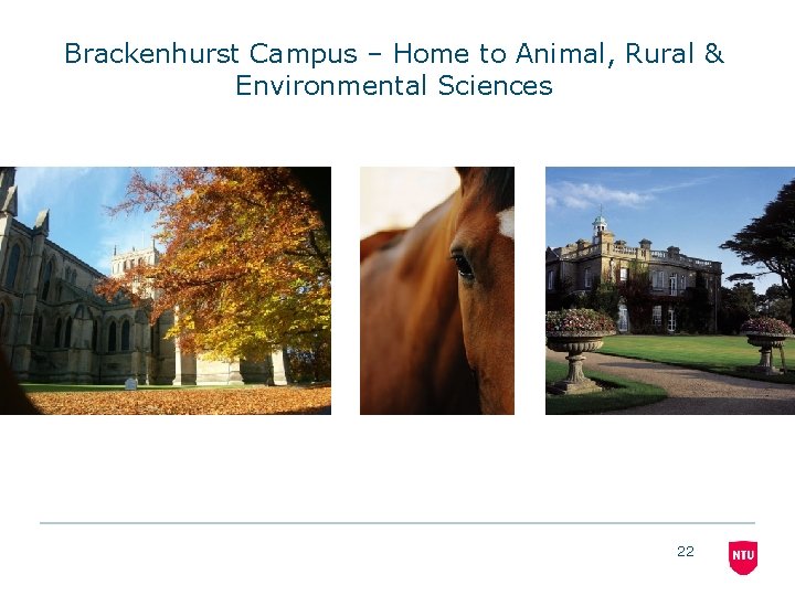 Brackenhurst Campus – Home to Animal, Rural & Environmental Sciences 22 