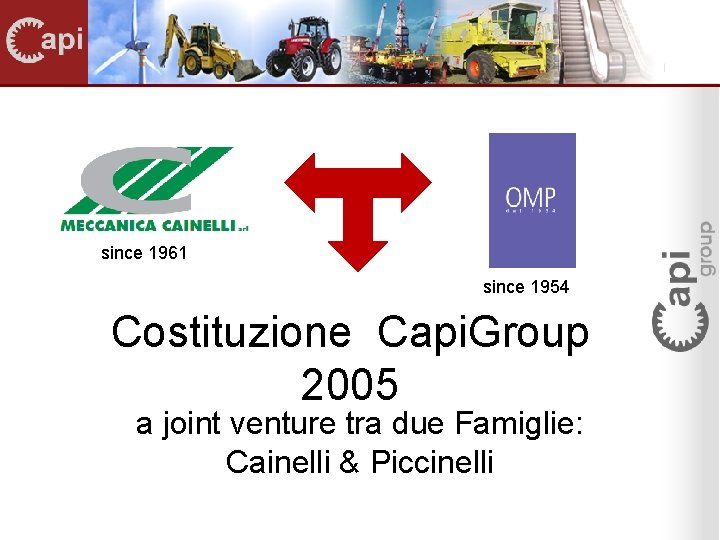 since 1961 since 1954 Costituzione Capi Group 2005