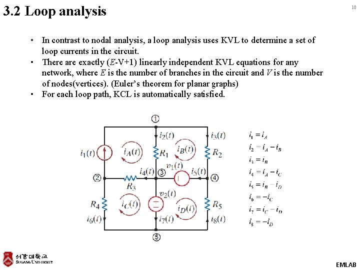3. 2 Loop analysis 10 • In contrast to nodal analysis, a loop analysis