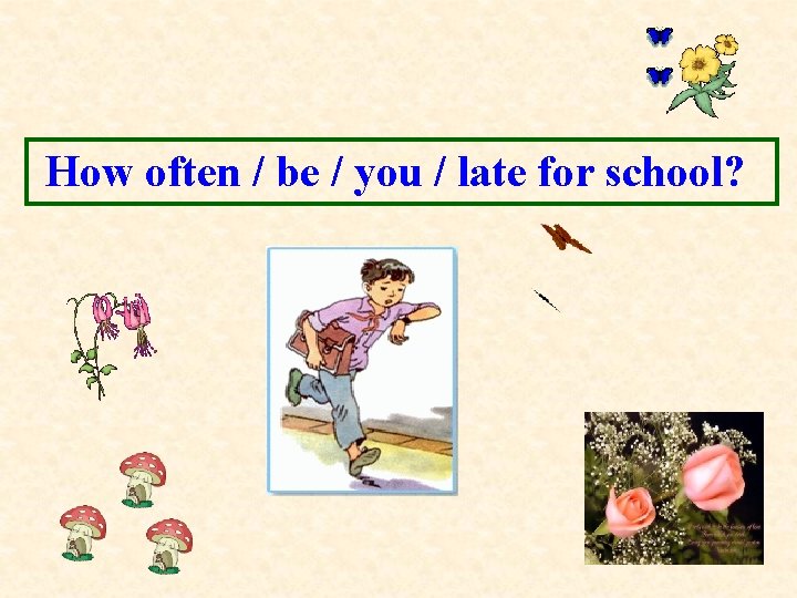 How often / be / you / late for school? 