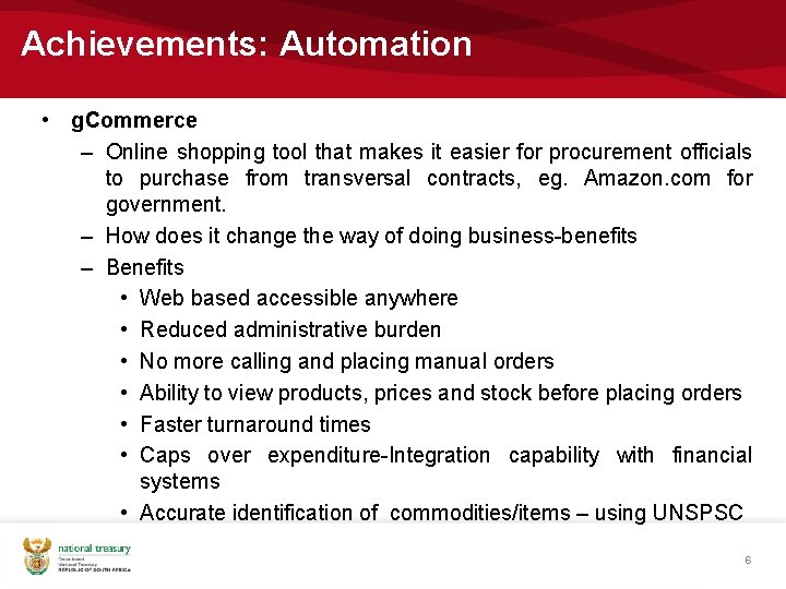 Achievements: Automation • g. Commerce – Online shopping tool that makes it easier for