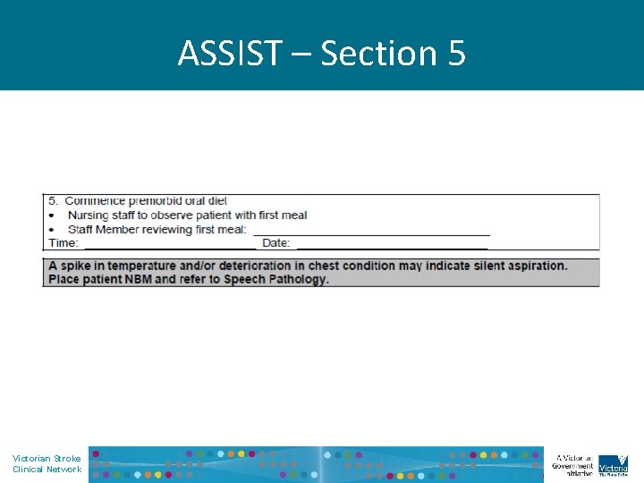 ASSIST – Section 5 Victorian Stroke Clinical Network 